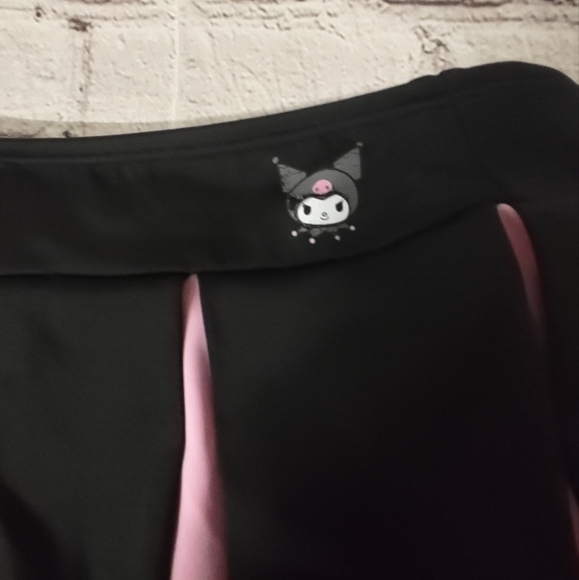 Kuromi Contrast Skirted Swim Bottoms Cosplay Cheerleader Sanrio Skort Large - Picture 5 of 10